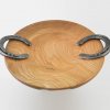 Burr elm Platter with Horseshoe handles. 17" by Nick Simpson Woodturner